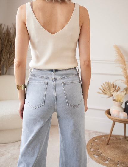 Bow Wide Blue - Jeans - ellemilla