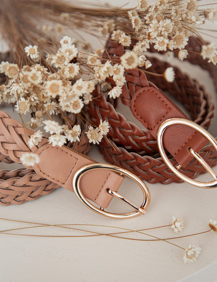 Braid Belt Camel - Riem - ellemilla
