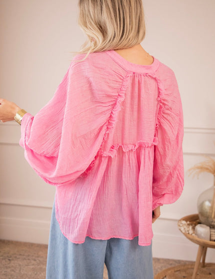 Breezy Moments Sweet Pink - Blouse - ellemilla