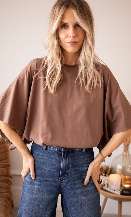 Butterfly Base Brown - T-Shirt - ellemilla