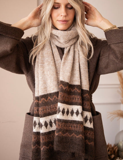 Cabin Calling Taupe/Brown - Sjaal - ellemilla
