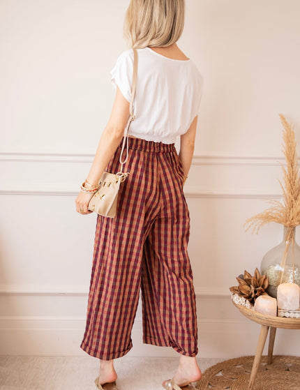 Candy Check Camel/Pink - Broek - ellemilla