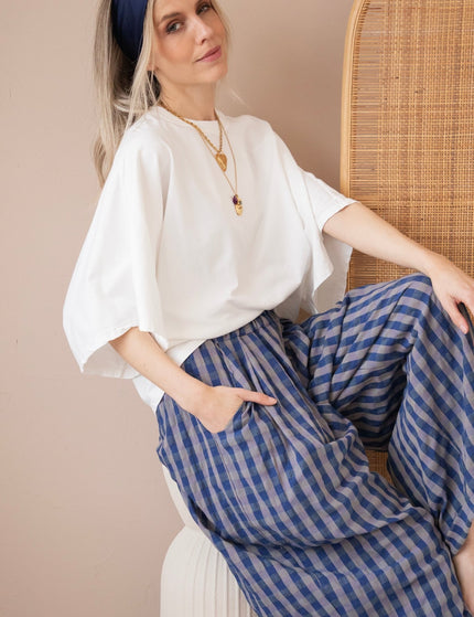 Candy Check Dark Blue - Broek - ellemilla
