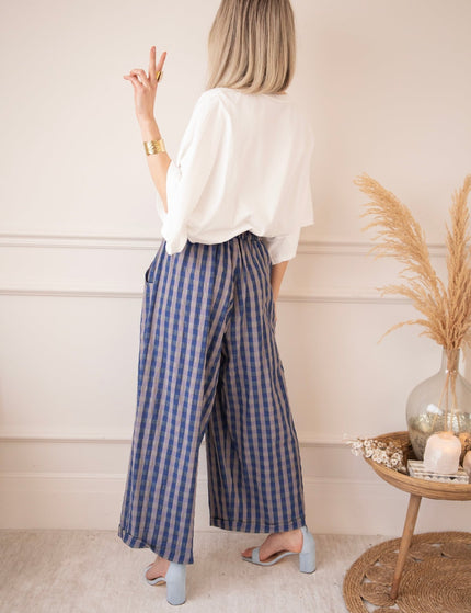 Candy Check Dark Blue - Broek - ellemilla