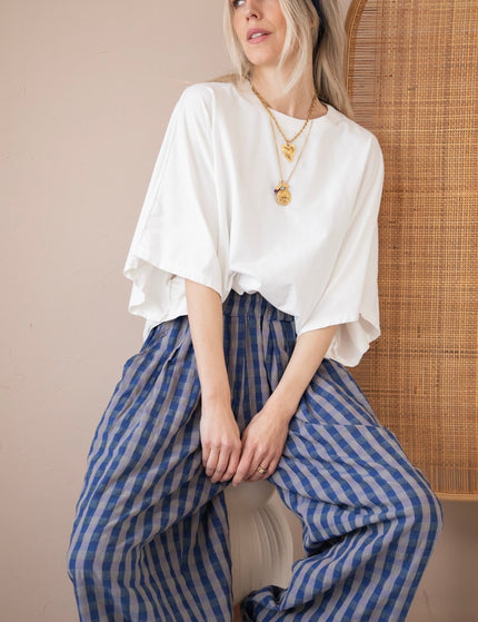 Candy Check Dark Blue - Broek - ellemilla