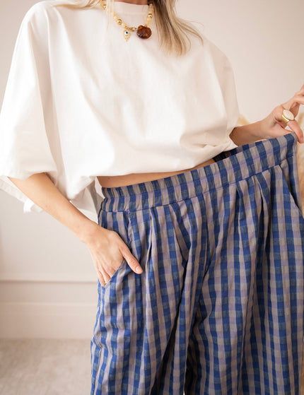Candy Check Dark Blue - Broek - ellemilla
