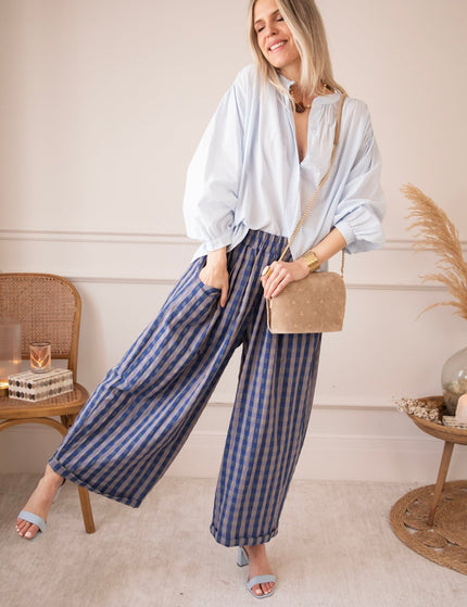 Candy Check Dark Blue - Broek - ellemilla