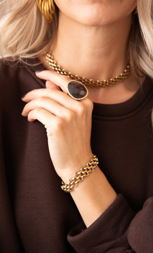 Chain Reaction Gold - Armband - ellemilla