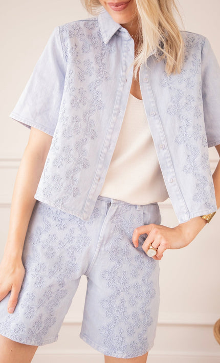 Chrissy Grace Soft Blue - Short - ellemilla