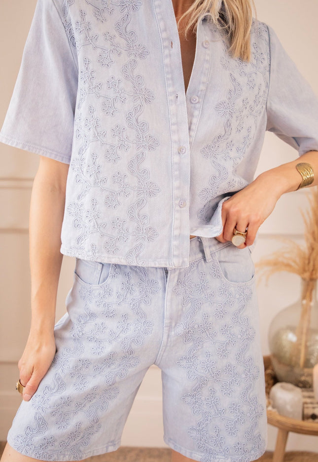 Chrissy Grace Soft Blue - Short - ellemilla