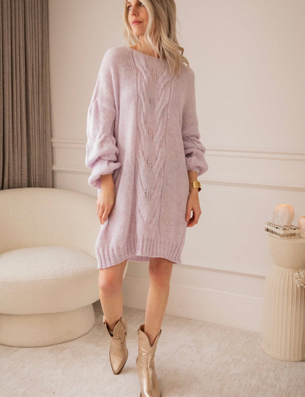 Coco Cable Lila - Sweater Dress - ellemilla