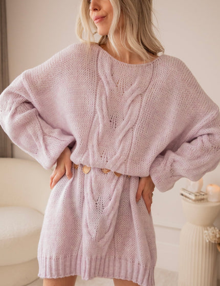 Coco Cable Lila - Sweater Dress - ellemilla