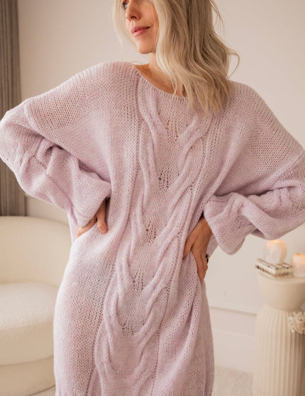 Coco Cable Lila - Sweater Dress - ellemilla