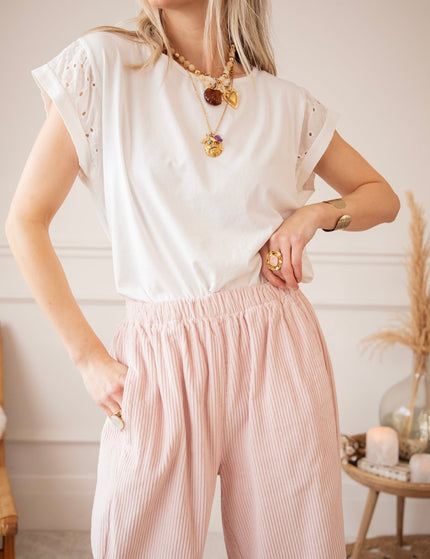 Corduroy Joy Soft Pink - Broek - ellemilla