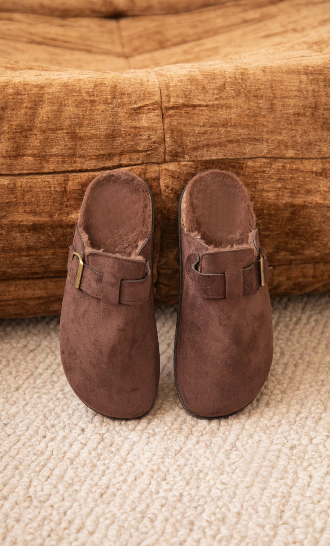 Cozy Buckle Clogs Choco - Flats - ellemilla