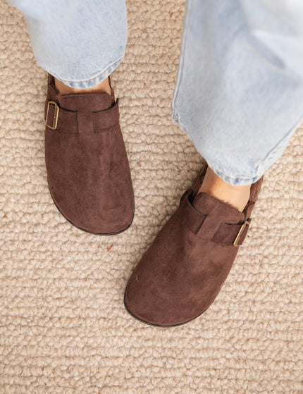 Cozy Buckle Clogs Choco - Flats - ellemilla