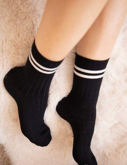 Cozy Lines Black - Sokken - ellemilla