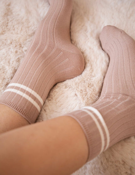Cozy Lines Taupe - Sokken - ellemilla