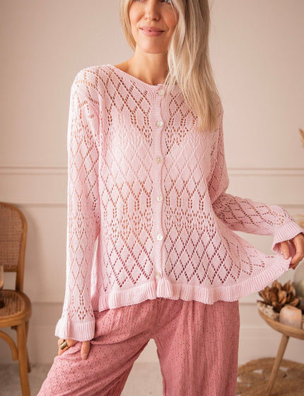 Crochet Charm Baby Pink - Vest - ellemilla