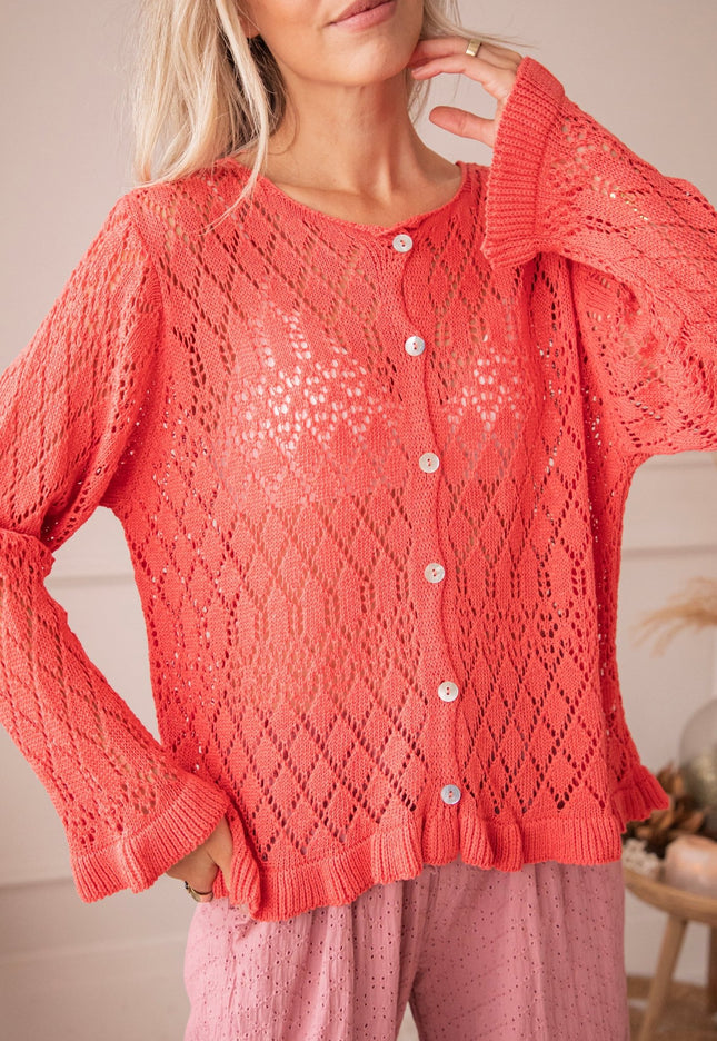 Crochet Charm Raspberry - Vest - ellemilla