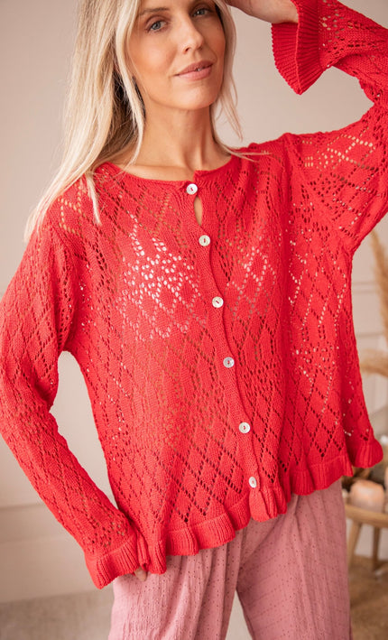 Crochet Charm Red - Vest - ellemilla