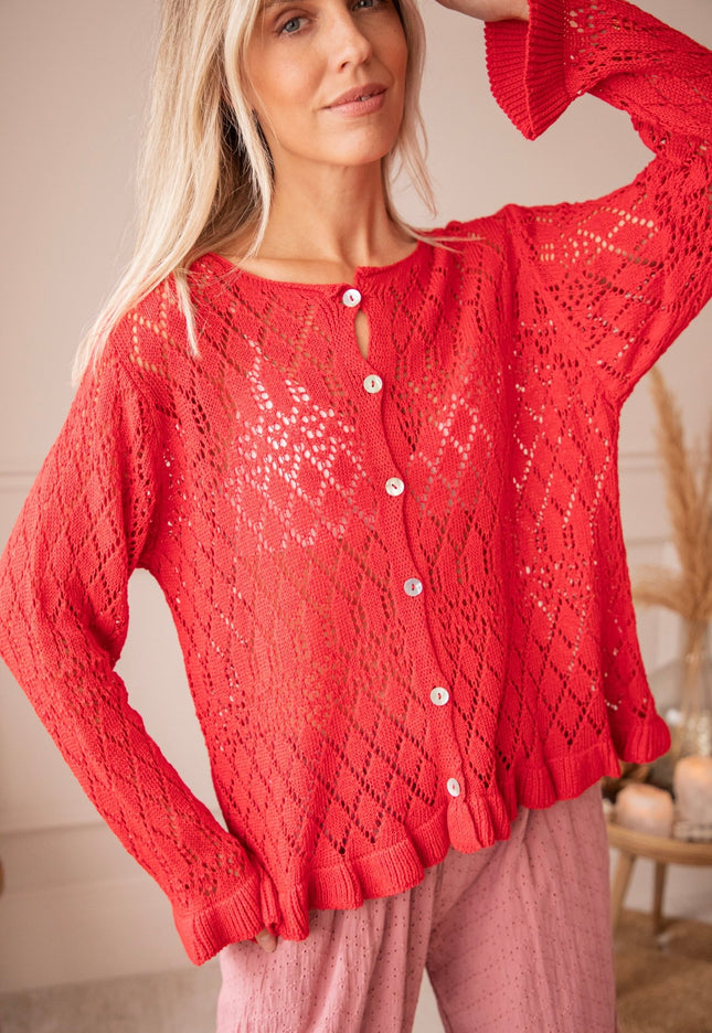 Crochet Charm Red - Vest - ellemilla