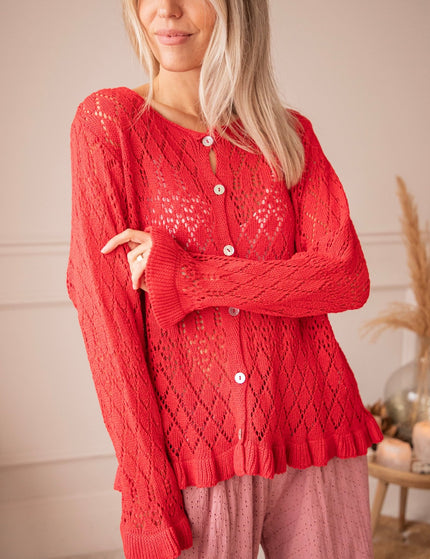 Crochet Charm Red - Vest - ellemilla