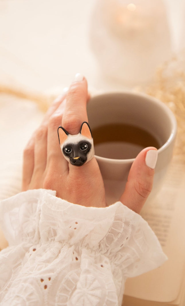 Dalah Cat Beige/Black - Ring - ellemilla