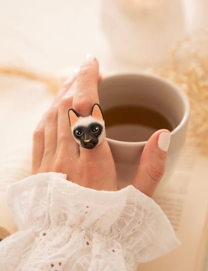 Dalah Cat Beige/Black - Ring - ellemilla