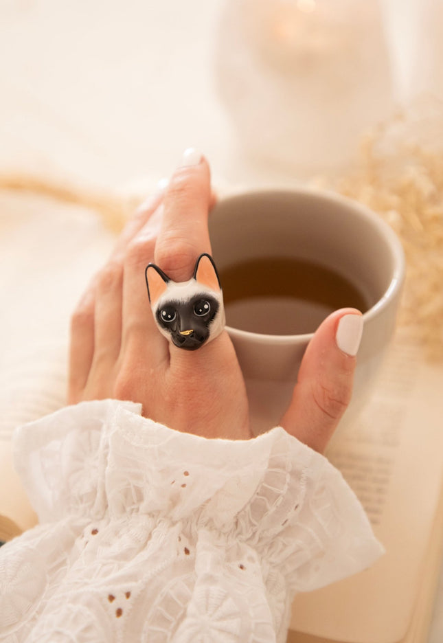 Dalah Cat Beige/Black - Ring - ellemilla