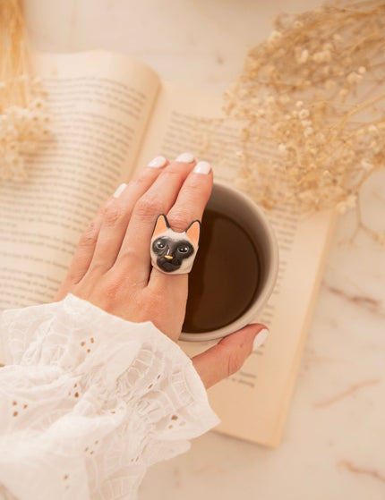 Dalah Cat Beige/Black - Ring - ellemilla