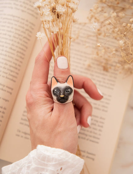 Dalah Cat Beige/Black - Ring - ellemilla