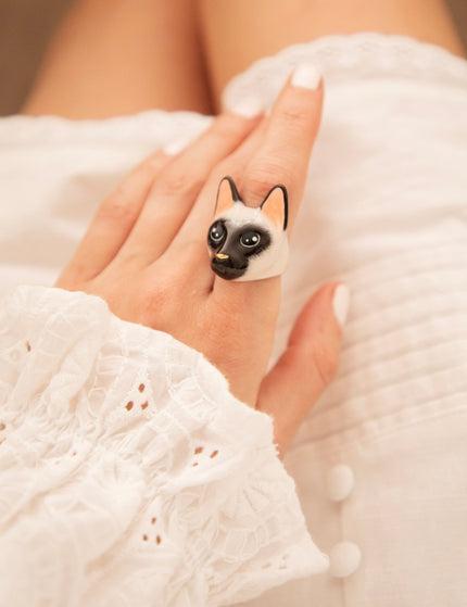 Dalah Cat Beige/Black - Ring - ellemilla