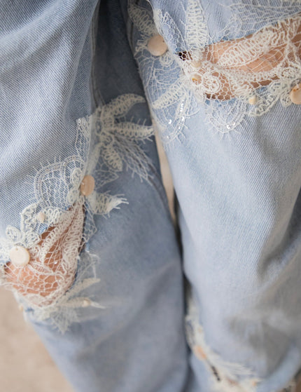 Delilah Lace Blue - Jeans - ellemilla