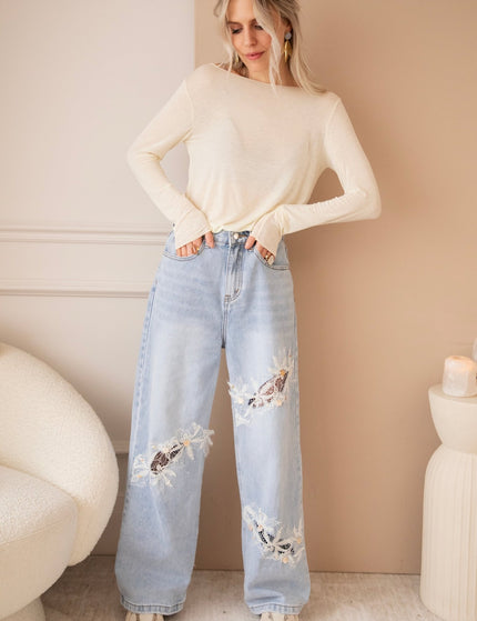 Delilah Lace Blue - Jeans - ellemilla