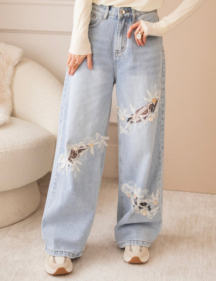 Delilah Lace Blue - Jeans - ellemilla