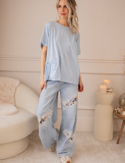 Delilah Lace Blue - Jeans - ellemilla