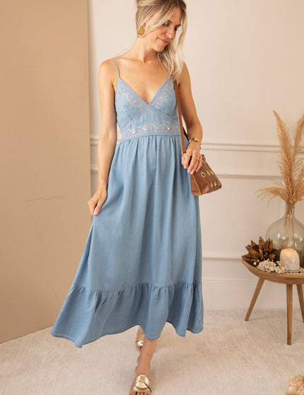 Denim Dazzle Blue - Maxi Jurk - ellemilla