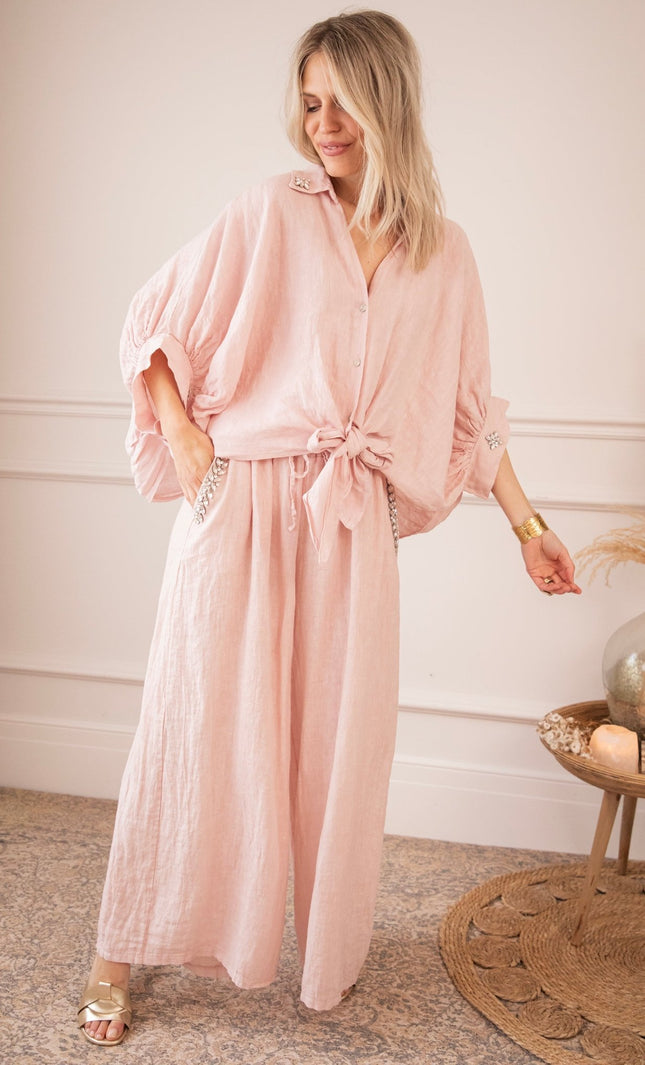 Diamora Linen Soft Pink - Combi Set - ellemilla