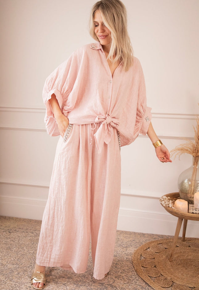 Diamora Linen Soft Pink - Combi Set - ellemilla