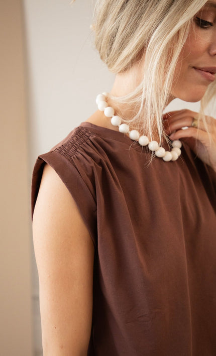 Dolce Bead Off White - Ketting - ellemilla