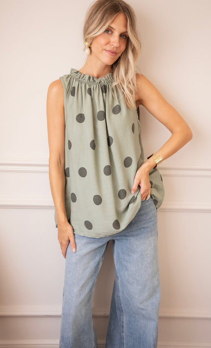 Dots & Daydreams Kaki - Top - ellemilla