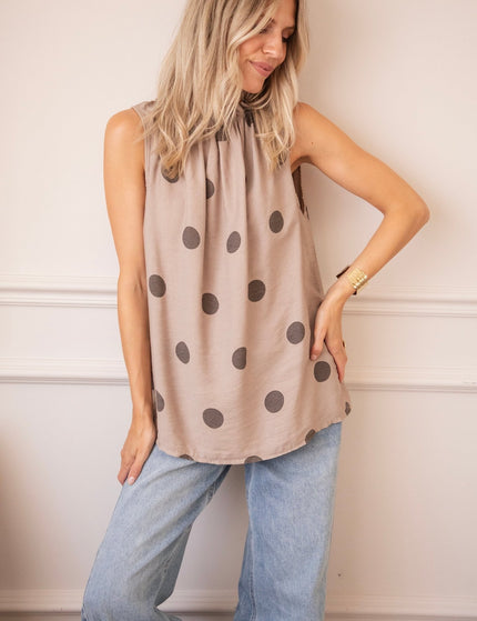 Dots & Daydreams Taupe - Top - ellemilla