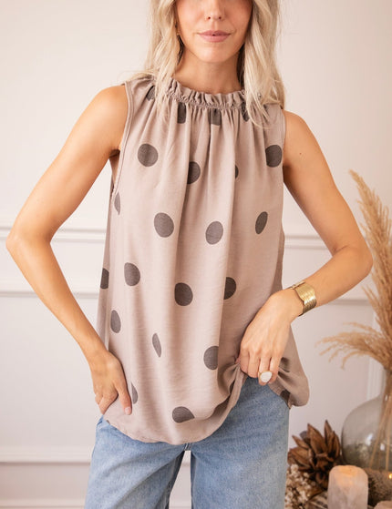 Dots & Daydreams Taupe - Top - ellemilla