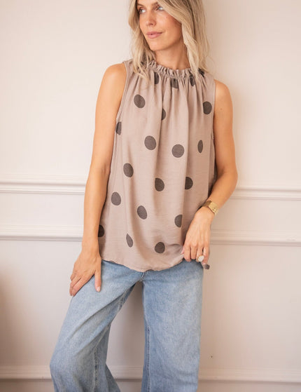 Dots & Daydreams Taupe - Top - ellemilla