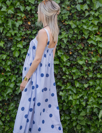 Dots Of Sunshine Soft Blue/Dark Blue - Jurk - ellemilla