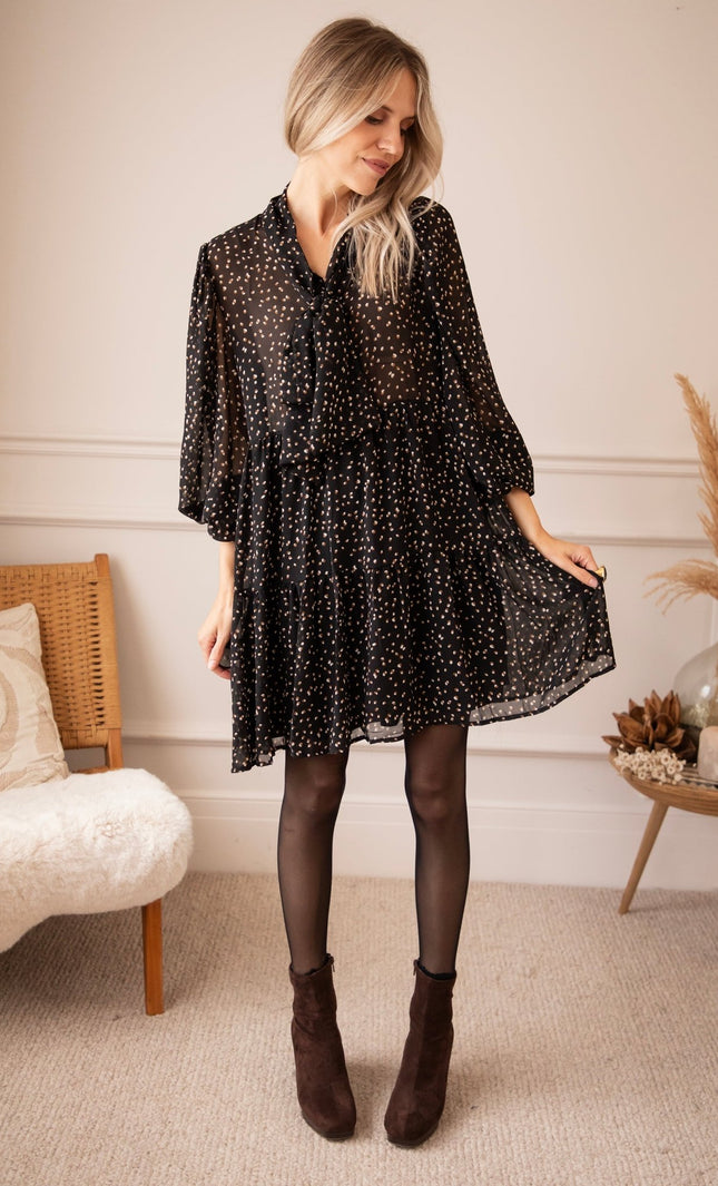 Dottie Darling Black - Jurk - ellemilla