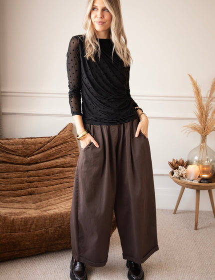 Drapped In Dots Black - Longsleeve - ellemilla