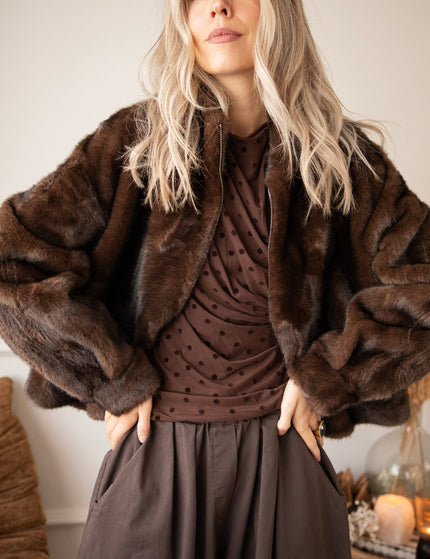 Drapped In Dots Brown - Longsleeve - ellemilla