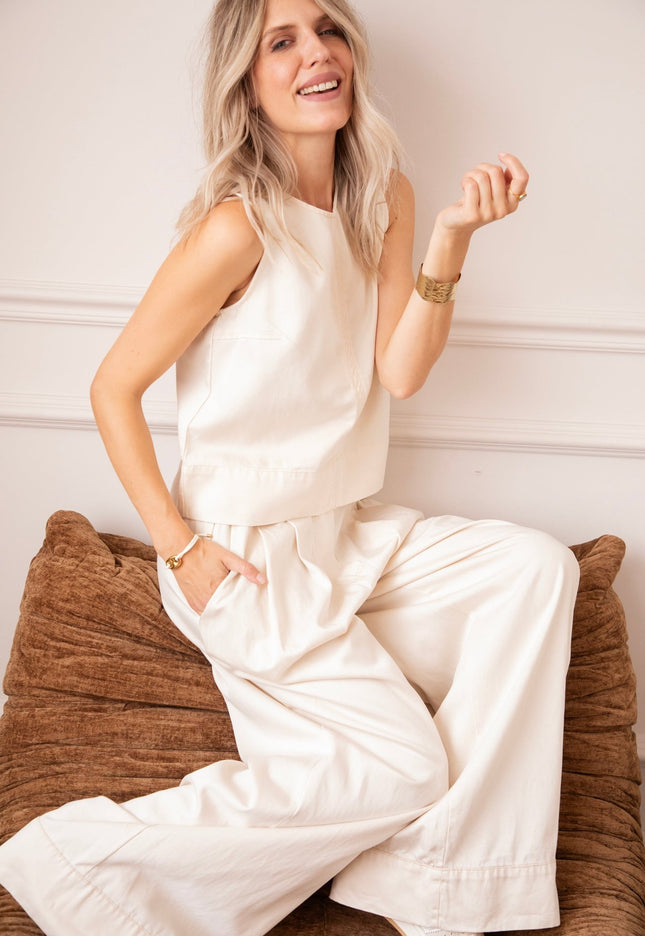 Easy Like Denim Beige - Broek - ellemilla
